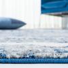 SAFAVIEH Evoke Collection 8′ x 10′ Ivory / Dark Grey EVK272G Modern Abstract Non-Shedding Living Room Bedroom Dining Home Office Area Rug(Dark Blue/Grey)