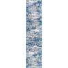 SAFAVIEH Evoke Collection 8′ x 10′ Ivory / Dark Grey EVK272G Modern Abstract Non-Shedding Living Room Bedroom Dining Home Office Area Rug(Dark Blue/Grey)