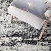 SAFAVIEH Evoke Collection 8′ x 10′ Ivory / Dark Grey EVK272G Modern Abstract Non-Shedding Living Room Bedroom Dining Home Office Area Rug(Ivory/Dark Grey)