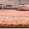 SAFAVIEH Evoke Collection 8′ x 10′ Ivory / Dark Grey EVK272G Modern Abstract Non-Shedding Living Room Bedroom Dining Home Office Area Rug(Ivory/Orange)