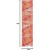SAFAVIEH Evoke Collection 8′ x 10′ Ivory / Dark Grey EVK272G Modern Abstract Non-Shedding Living Room Bedroom Dining Home Office Area Rug(Ivory/Orange)