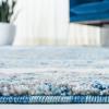 SAFAVIEH Evoke Collection 8′ x 10′ Ivory / Dark Grey EVK272G Modern Abstract Non-Shedding Living Room Bedroom Dining Home Office Area Rug(Light Blue/Grey)