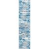 SAFAVIEH Evoke Collection 8′ x 10′ Ivory / Dark Grey EVK272G Modern Abstract Non-Shedding Living Room Bedroom Dining Home Office Area Rug(Light Blue/Grey)