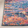 SAFAVIEH Evoke Collection 8′ x 10′ Ivory / Dark Grey EVK272G Modern Abstract Non-Shedding Living Room Bedroom Dining Home Office Area Rug(Navy/Orange)