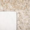 SAFAVIEH Faux Sheep Skin Collection 3′ x 5′ Ivory FSS235A Silken Glam 2.35-inch Thick Area Rug(Beige)