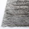 SAFAVIEH Faux Sheep Skin Collection 3′ x 5′ Ivory FSS235A Silken Glam 2.35-inch Thick Area Rug(Grey)