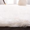 SAFAVIEH Faux Sheep Skin Collection 3′ x 5′ Ivory FSS235A Silken Glam 2.35-inch Thick Area Rug(Ivory)