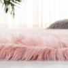 SAFAVIEH Faux Sheep Skin Collection 3′ x 5′ Ivory FSS235A Silken Glam 2.35-inch Thick Area Rug(Pink)