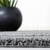 SAFAVIEH Florida Shag Collection Area Rug – 5’3″ x 7’6″, Creme & Creme, Border Design, Non-Shedding & Easy Care, 1.2-inch Thick Ideal for High Traffic Areas in Living Room, Bedroom (SG454-1111)(Grey)
