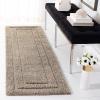 SAFAVIEH Florida Shag Collection Area Rug – 5’3″ x 7’6″, Creme & Creme, Border Design, Non-Shedding & Easy Care, 1.2-inch Thick Ideal for High Traffic Areas in Living Room, Bedroom (SG454-1111)(Beige)