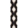 SAFAVIEH Florida Shag Collection Area Rug – 8’6″ x 12′, Cream & Smoke, Modern Ogee Design, Non-Shedding & Easy Care, 1.2-inch Thick Ideal for High Traffic Areas in Living Room, Bedroom (SG461-1179)(Dark Brown/Ivory)