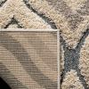 SAFAVIEH Florida Shag Collection Area Rug – 8’6″ x 12′, Cream & Smoke, Modern Ogee Design, Non-Shedding & Easy Care, 1.2-inch Thick Ideal for High Traffic Areas in Living Room, Bedroom (SG461-1179)(Cream/Light Blue)