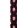 SAFAVIEH Florida Shag Collection Area Rug – 8’6″ x 12′, Cream & Smoke, Modern Ogee Design, Non-Shedding & Easy Care, 1.2-inch Thick Ideal for High Traffic Areas in Living Room, Bedroom (SG461-1179)(Red / Black)