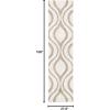 SAFAVIEH Florida Shag Collection Area Rug – 8’6″ x 12′, Cream & Smoke, Modern Ogee Design, Non-Shedding & Easy Care, 1.2-inch Thick Ideal for High Traffic Areas in Living Room, Bedroom (SG461-1179)(Ivory/Beige)