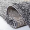 SAFAVIEH Florida Shag Collection Area Rug – 8’6″ x 12′, Cream & Smoke, Modern Ogee Design, Non-Shedding & Easy Care, 1.2-inch Thick Ideal for High Traffic Areas in Living Room, Bedroom (SG461-1179)(Grey/Ivory)