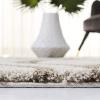 SAFAVIEH Florida Shag Collection Area Rug – 8’6″ x 12′, Cream & Smoke, Modern Ogee Design, Non-Shedding & Easy Care, 1.2-inch Thick Ideal for High Traffic Areas in Living Room, Bedroom (SG461-1179)(Ivory/Beige)