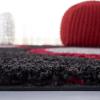 SAFAVIEH Florida Shag Collection Area Rug – 8’6″ x 12′, Cream & Smoke, Modern Ogee Design, Non-Shedding & Easy Care, 1.2-inch Thick Ideal for High Traffic Areas in Living Room, Bedroom (SG461-1179)(Red / Black)