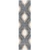 SAFAVIEH Florida Shag Collection Area Rug – 8’6″ x 12′, Cream & Smoke, Modern Ogee Design, Non-Shedding & Easy Care, 1.2-inch Thick Ideal for High Traffic Areas in Living Room, Bedroom (SG461-1179)(Grey/Ivory)
