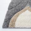SAFAVIEH Florida Shag Collection Area Rug – 8’6″ x 12′, Cream & Smoke, Modern Ogee Design, Non-Shedding & Easy Care, 1.2-inch Thick Ideal for High Traffic Areas in Living Room, Bedroom (SG461-1179)(Grey/Ivory)