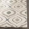 SAFAVIEH Florida Shag Collection Area Rug – 8’6″ x 12′, Cream & Smoke, Modern Ogee Design, Non-Shedding & Easy Care, 1.2-inch Thick Ideal for High Traffic Areas in Living Room, Bedroom (SG461-1179)(Cream/Light Blue)