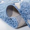 SAFAVIEH Florida Shag Collection Area Rug – 8’6″ x 12′, Cream & Smoke, Modern Ogee Design, Non-Shedding & Easy Care, 1.2-inch Thick Ideal for High Traffic Areas in Living Room, Bedroom (SG461-1179)(Blue/Ivory)