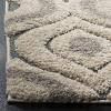 SAFAVIEH Florida Shag Collection Area Rug – 8’6″ x 12′, Cream & Smoke, Modern Ogee Design, Non-Shedding & Easy Care, 1.2-inch Thick Ideal for High Traffic Areas in Living Room, Bedroom (SG461-1179)(Cream/Light Blue)