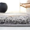 SAFAVIEH Florida Shag Collection Area Rug – 8’6″ x 12′, Cream & Smoke, Modern Ogee Design, Non-Shedding & Easy Care, 1.2-inch Thick Ideal for High Traffic Areas in Living Room, Bedroom (SG461-1179)(Grey/Ivory)