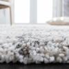 SAFAVIEH Fontana Shag Collection Area Rug – 5’3″ x 7’6″, Ivory & Grey, Modern Design, Non-Shedding & Easy Care, 2-inch Thick Ideal for High Traffic Areas in Living Room, Bedroom (FNT855A)(Ivory/Grey)