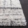 SAFAVIEH Fontana Shag Collection Area Rug – 5’3″ x 7’6″, Ivory & Grey, Modern Design, Non-Shedding & Easy Care, 2-inch Thick Ideal for High Traffic Areas in Living Room, Bedroom (FNT855A)(Ivory/Grey)