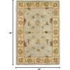 SAFAVIEH Heritage Collection Area Rug – 5′ x 8′, Light Blue & Beige, Handmade Traditional Oriental Wool, Ideal for High Traffic Areas in Living Room, Bedroom (HG913A)(Light Blue/Beige)
