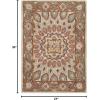 SAFAVIEH Heritage Collection Area Rug – 5′ x 8′, Light Brown & Grey, Handmade Traditional Oriental Wool, Ideal for High Traffic Areas in Living Room, Bedroom (HG914A)(Blue/Grey)