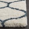 SAFAVIEH Hudson Shag Collection Area Rug – 5’3″ x 7’6″, Grey & Ivory, Moroccan Trellis Design, Non-Shedding & Easy Care, 2-inch Thick Ideal for High Traffic Areas in Living Room, Bedroom (SGH280B)(Ivory/Steel Blue)