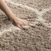 SAFAVIEH Hudson Shag Collection Area Rug – 5’3″ x 7’6″, Grey & Ivory, Moroccan Trellis Design, Non-Shedding & Easy Care, 2-inch Thick Ideal for High Traffic Areas in Living Room, Bedroom (SGH280B)(Beige/Ivory)