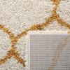 SAFAVIEH Hudson Shag Collection Area Rug – 5’3″ x 7’6″, Grey & Ivory, Moroccan Trellis Design, Non-Shedding & Easy Care, 2-inch Thick Ideal for High Traffic Areas in Living Room, Bedroom (SGH280B)(Ivory/Gold)