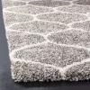 SAFAVIEH Hudson Shag Collection Area Rug – 5’3″ x 7’6″, Grey & Ivory, Moroccan Trellis Design, Non-Shedding & Easy Care, 2-inch Thick Ideal for High Traffic Areas in Living Room, Bedroom (SGH280B)(Grey/Ivory)