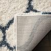 SAFAVIEH Hudson Shag Collection Area Rug – 5’3″ x 7’6″, Grey & Ivory, Moroccan Trellis Design, Non-Shedding & Easy Care, 2-inch Thick Ideal for High Traffic Areas in Living Room, Bedroom (SGH280B)(Ivory/Steel Blue)