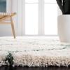 SAFAVIEH Hudson Shag Collection Area Rug – 5’3″ x 7’6″, Grey & Ivory, Moroccan Trellis Design, Non-Shedding & Easy Care, 2-inch Thick Ideal for High Traffic Areas in Living Room, Bedroom (SGH280B)(Ivory/Green)