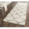 SAFAVIEH Hudson Shag Collection Area Rug – 5’3″ x 7’6″, Grey & Ivory, Moroccan Trellis Design, Non-Shedding & Easy Care, 2-inch Thick Ideal for High Traffic Areas in Living Room, Bedroom (SGH280B)(Navy/Ivory)
