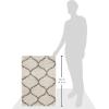 SAFAVIEH Hudson Shag Collection Area Rug – 5’3″ x 7’6″, Grey & Ivory, Moroccan Trellis Design, Non-Shedding & Easy Care, 2-inch Thick Ideal for High Traffic Areas in Living Room, Bedroom (SGH280B)(Ivory/Grey)