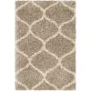 SAFAVIEH Hudson Shag Collection Area Rug – 5’3″ x 7’6″, Grey & Ivory, Moroccan Trellis Design, Non-Shedding & Easy Care, 2-inch Thick Ideal for High Traffic Areas in Living Room, Bedroom (SGH280B)(Beige/Ivory)