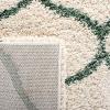 SAFAVIEH Hudson Shag Collection Area Rug – 5’3″ x 7’6″, Grey & Ivory, Moroccan Trellis Design, Non-Shedding & Easy Care, 2-inch Thick Ideal for High Traffic Areas in Living Room, Bedroom (SGH280B)(Ivory/Green)