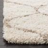 SAFAVIEH Hudson Shag Collection Area Rug – 5’3″ x 7’6″, Grey & Ivory, Moroccan Trellis Design, Non-Shedding & Easy Care, 2-inch Thick Ideal for High Traffic Areas in Living Room, Bedroom (SGH280B)(Ivory/Beige)
