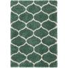 SAFAVIEH Hudson Shag Collection Area Rug – 5’3″ x 7’6″, Grey & Ivory, Moroccan Trellis Design, Non-Shedding & Easy Care, 2-inch Thick Ideal for High Traffic Areas in Living Room, Bedroom (SGH280B)(Light Green/Ivory)