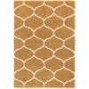 SAFAVIEH Hudson Shag Collection Area Rug – 5’3″ x 7’6″, Grey & Ivory, Moroccan Trellis Design, Non-Shedding & Easy Care, 2-inch Thick Ideal for High Traffic Areas in Living Room, Bedroom (SGH280B)(Gold/Ivory)