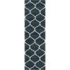 SAFAVIEH Hudson Shag Collection Area Rug – 5’3″ x 7’6″, Grey & Ivory, Moroccan Trellis Design, Non-Shedding & Easy Care, 2-inch Thick Ideal for High Traffic Areas in Living Room, Bedroom (SGH280B)(Slate Blue/Ivory)