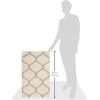 SAFAVIEH Hudson Shag Collection Area Rug – 5’3″ x 7’6″, Grey & Ivory, Moroccan Trellis Design, Non-Shedding & Easy Care, 2-inch Thick Ideal for High Traffic Areas in Living Room, Bedroom (SGH280B)(Ivory/Beige)