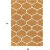SAFAVIEH Hudson Shag Collection Area Rug – 5’3″ x 7’6″, Grey & Ivory, Moroccan Trellis Design, Non-Shedding & Easy Care, 2-inch Thick Ideal for High Traffic Areas in Living Room, Bedroom (SGH280B)(Gold/Ivory)
