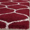 SAFAVIEH Hudson Shag Collection Area Rug – 5’3″ x 7’6″, Grey & Ivory, Moroccan Trellis Design, Non-Shedding & Easy Care, 2-inch Thick Ideal for High Traffic Areas in Living Room, Bedroom (SGH280B)(Red/Ivory)