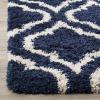SAFAVIEH Hudson Shag Collection Area Rug – 6′ x 9′, Grey & Ivory, Moroccan Design, Non-Shedding & Easy Care, 2-inch Thick Ideal for High Traffic Areas in Living Room, Bedroom (SGH284B)(Navy/Ivory)