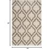 SAFAVIEH Hudson Shag Collection Area Rug – 6′ x 9′, Grey & Ivory, Moroccan Design, Non-Shedding & Easy Care, 2-inch Thick Ideal for High Traffic Areas in Living Room, Bedroom (SGH284B)(Ivory/Grey)